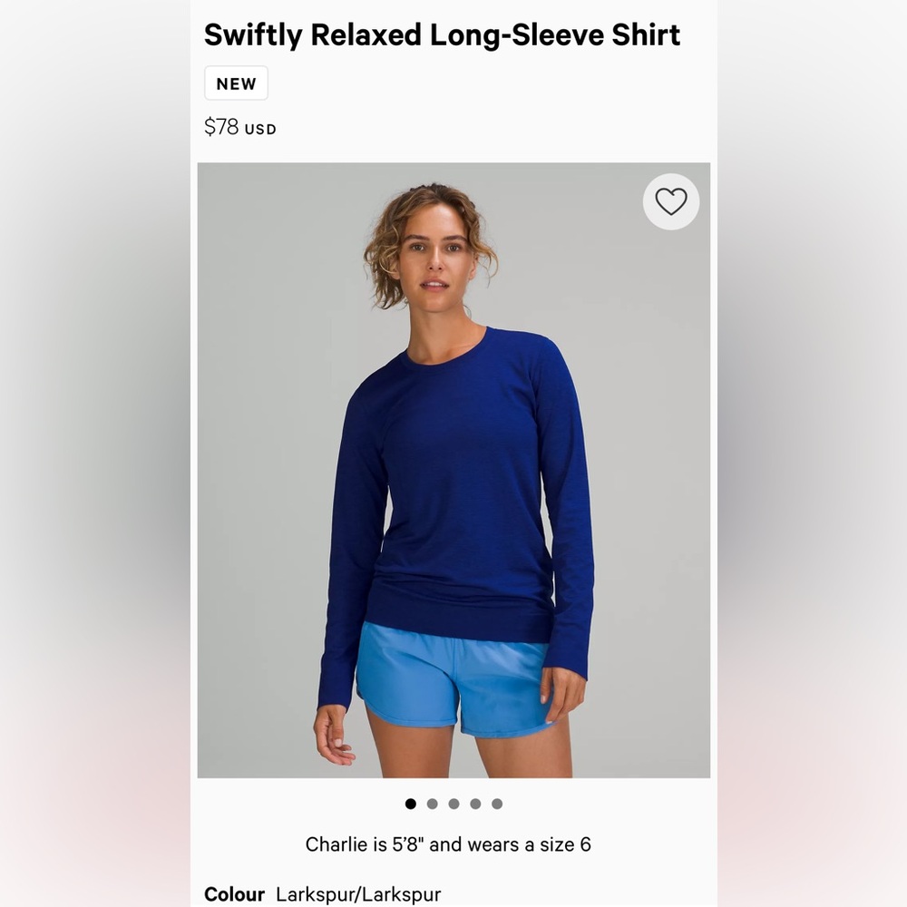 Lululemon Swiftly Relaxed Long Sleeve